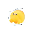 Yellow cartoon crab squeeze toy for baby bath time, size 6.6cm x 5cm x 4cm - Conch