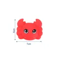 Red cartoon crab squeaky water toy for kids, soft vinyl material, size 7x6cm - Red Crab