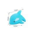 Blue dolphin squeeze water toy with precise size measurements for kids bath time - Shark