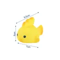 Cute yellow sea fish squeeze bath toy for kids, soft vinyl material, 9.5cm length - Yellow Fish