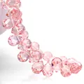 Macro shot of pink faceted K9 crystal beads showing clear texture and sparkle - Water Pink / 8mm (Approx 87 beads/strand)