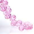 Pink faceted K9 crystal glass beads with teardrop cut for jewelry making and crafts - Pink / 8mm (Approx 87 beads/strand)
