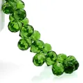 Sparkling dark green faceted K9 crystal beads for DIY jewelry and bracelet making - Dark Green / 6mm (approximately 87 Beads Per Strip)