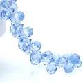 Sky blue faceted K9 crystal teardrop beads with precision cut for jewelry making - Light Blue Zircon / 8mm (Approx 87 beads/strand)