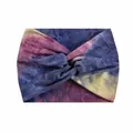 Elastic blue and purple tie-dye twist yoga headband for women fitness and running - 54-Blue Purple Tie-dye V3