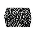 Elastic wide yoga headband with stylish black and white zebra pattern and twist knot - 56-Zebra Print