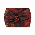 Bohemian mandala twist knot headband in red and black pattern for yoga and sports - 59-Red Black Bohemian