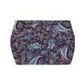 Elastic wide yoga headband featuring vintage burgundy paisley pattern and twist knot - 78-Wine Red Retro Floral