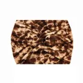 Brown tie-dye wide yoga headband with a twist knot design for workout fitness - 71-Brown Tie-dye