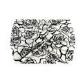 Elastic yoga headband featuring a black and white rose pattern with a twisted front knot - 74-Black White Rose