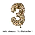 40 inch leopard print number 3 aluminum foil balloon for birthday party decorations - Large-Leopard Print Number 3