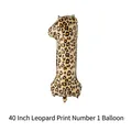 40 inch leopard print number 1 foil balloon for football world cup theme party decor - Large-Leopard Print Number 1