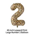40-inch large number 2 balloon featuring a trendy wild leopard print for party decor - Large-Leopard Print Number 2
