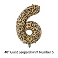 40-inch large number 6 balloon with golden leopard print for soccer party decor - Large-Leopard Print Number 6