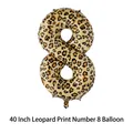 40-inch leopard print number 8 foil balloon for football parties and celebrations - Large-Leopard Print Number 8