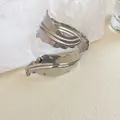 Elegant silver-plated multi-layer leaf shaped open bangle bracelet for women stylish - Multi-Layer Entwined Leaf (89#) / Silver