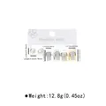 Detailed size and weight specs for stainless steel hoop and stud earring set - Rhinestone Stud and Hoop Set (ZE1139) / Gold and Silver Mixed