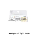 Detail of stainless steel earring set with sizes and weight markers on display card - Wide Pave Zircon Hoop Set (ZE1140) / Gold and Silver Mixed