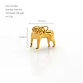 Detailed dimensions of 18K gold-plated stainless steel dog charm jewelry accessory - Labrador Dog Style (ZA1996G)