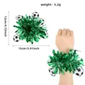 Green tinsel football wristband for soccer party cheerleading decorations - One Size / Green Style
