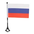 Safety flag bracket with spring base and Russian flag for bicycle handlebars - Russia Style