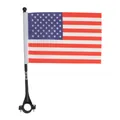 Mini bandera de EE. UU. con asta negra ajustable para manillares de bicicleta y patinete - Estilo USA