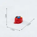 Miniature red resin Christmas gift bag figurine with 1.7cm base for holiday decor - Large Gift Bag