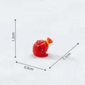 Miniature resin Christmas lucky bag figurine in red and gold finish for DIY crafts - Small Gift Bag