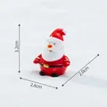 Miniature resin Santa Claus figurine with red and white suit, size 3.2cm tall - Chubby Santa Claus