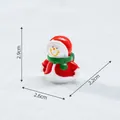 Miniature resin Christmas snowman figurine with red hat and dimensions 2.9x2.6cm - Christmas Snowman