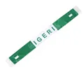 Nigeria fan scarf in green and white satin with flag emblems and fringe tassels - 135cm / Nigeria