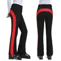Pantalon de ski femme noir et rouge, imperméable avec fermetures éclair coupe-vent - XS / Bas / Noir Et Rouge