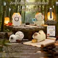 Set of four cute Zen cat resin incense burners in cartoon Buddha style with gift box - Zen Cat Series (1188-55) / Set of 4