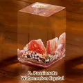 Capybara ornament featuring red watermelon quartz shards in transparent resin base - Passion - Watermelon Crystal (1188-54) / 1 Piece