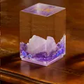 Cute Capybara desk ornament featuring spiritual amethyst stones in an acrylic box - Spirituality - Amethyst (1188-54C)