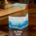 Cute Capybara resin ornament in Pure Opal finish with blue gradient and star glitters - Purity - Opal (1188-54H)