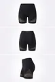 Women's black high-waisted seamless yoga shorts with diamond mesh and tummy control - M (50-57.5kg) / Black Custom Style