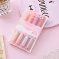 Set of 4 gradient soft-tone highlighters in warm reds and oranges for eye protection - Peach Cream Series (4 Pcs)