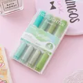 Pastel green soft tip highlighters in a four-color set for eye protection and drawing - Mung Bean Smoothie (4 Pcs)