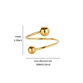 Dettaglio anello a spirale placcato oro 18K con altezza 15mm e diametro interno 18mm - Stile Sfera Spirale Dorato (G128481)