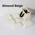 Almond beige gift box set including jewelry containers and matching paper bag - 5*5*3cm