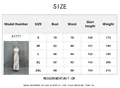 Tableau des tailles pour robe longue élégante imprimée épaules dénudées de S à 2XL - S / Champagne