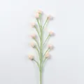 Handmade crochet pink and orange flower stem with delicate knitted texture finish - Snow Five Snow Fruit Flower Branch - Skin Tone