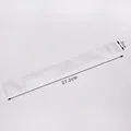 Transparent reusable Tritan straw packaging bag with 3cm width and hanging hole - Transparent Packaging Bag / 27.2*3cm