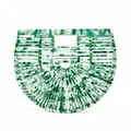 Borsa a mano in acrilico marmorizzato verde e bianco con design a cesto per l'estate - Marmo Verde Bianco