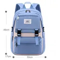 Blauw en beige nylon schoolrugzak voor kinderen, 46x30x17cm met brede comfortabele banden - Blauw