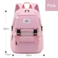 Mochila escolar rosa ZMBABY para niñas con múltiples bolsillos y altura de 46 cm - Rosa