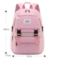 Roze ZMBABY schoolrugzak voor meisjes met diverse vakken en een hoogte van 46cm - Roze