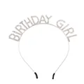 Serre-tête argenté Birthday Girl avec strass pour accessoires cheveux de fête - Argent Diamant Blanc