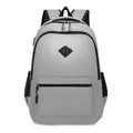 Hellgrauer Reise-Rucksack mit großem Fassungsvermögen und schwarzen Reißverschlussdetails - 45x30x20cm / Hellgrau